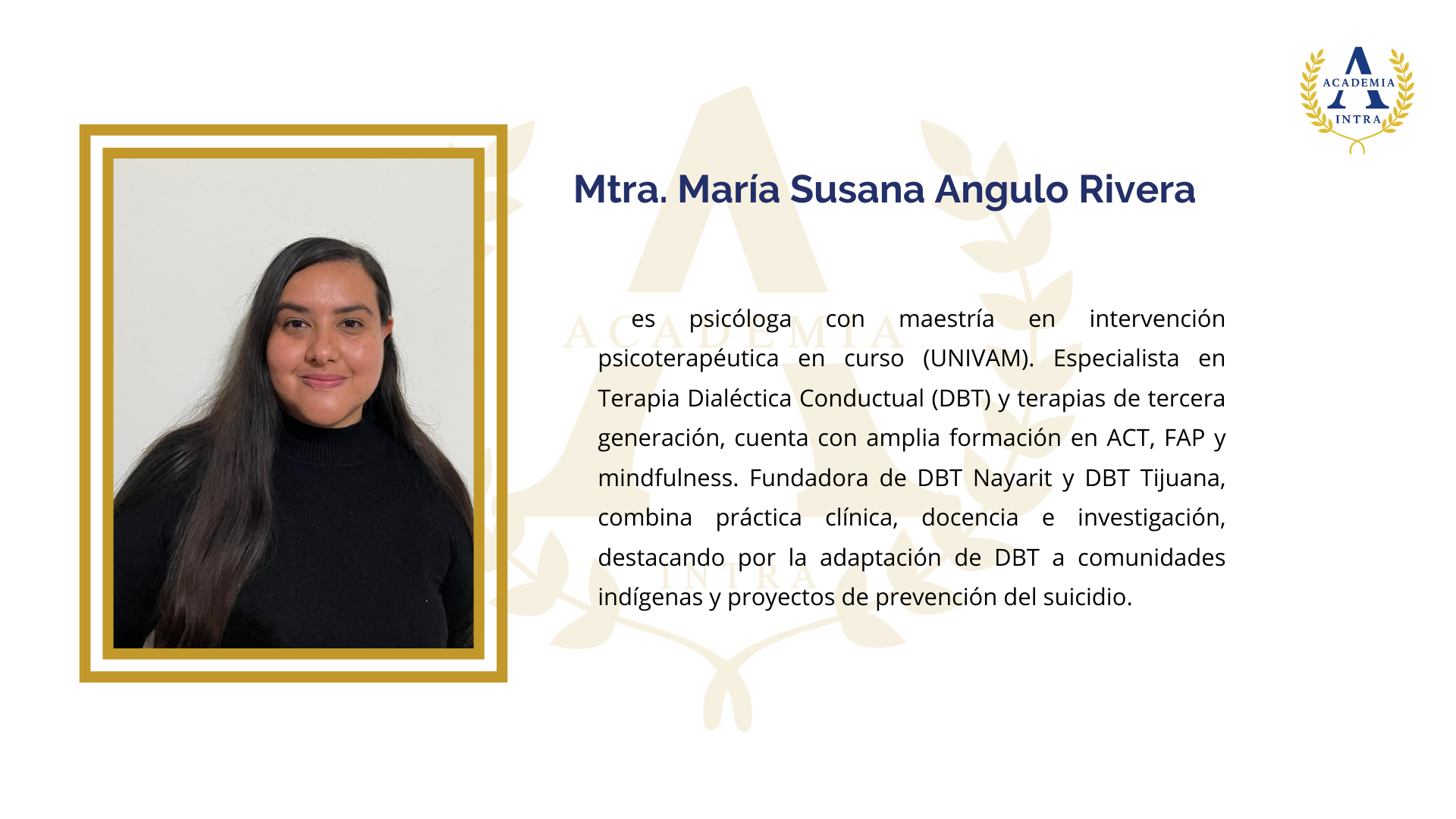 Mtra. María Susana Angulo Rivera
