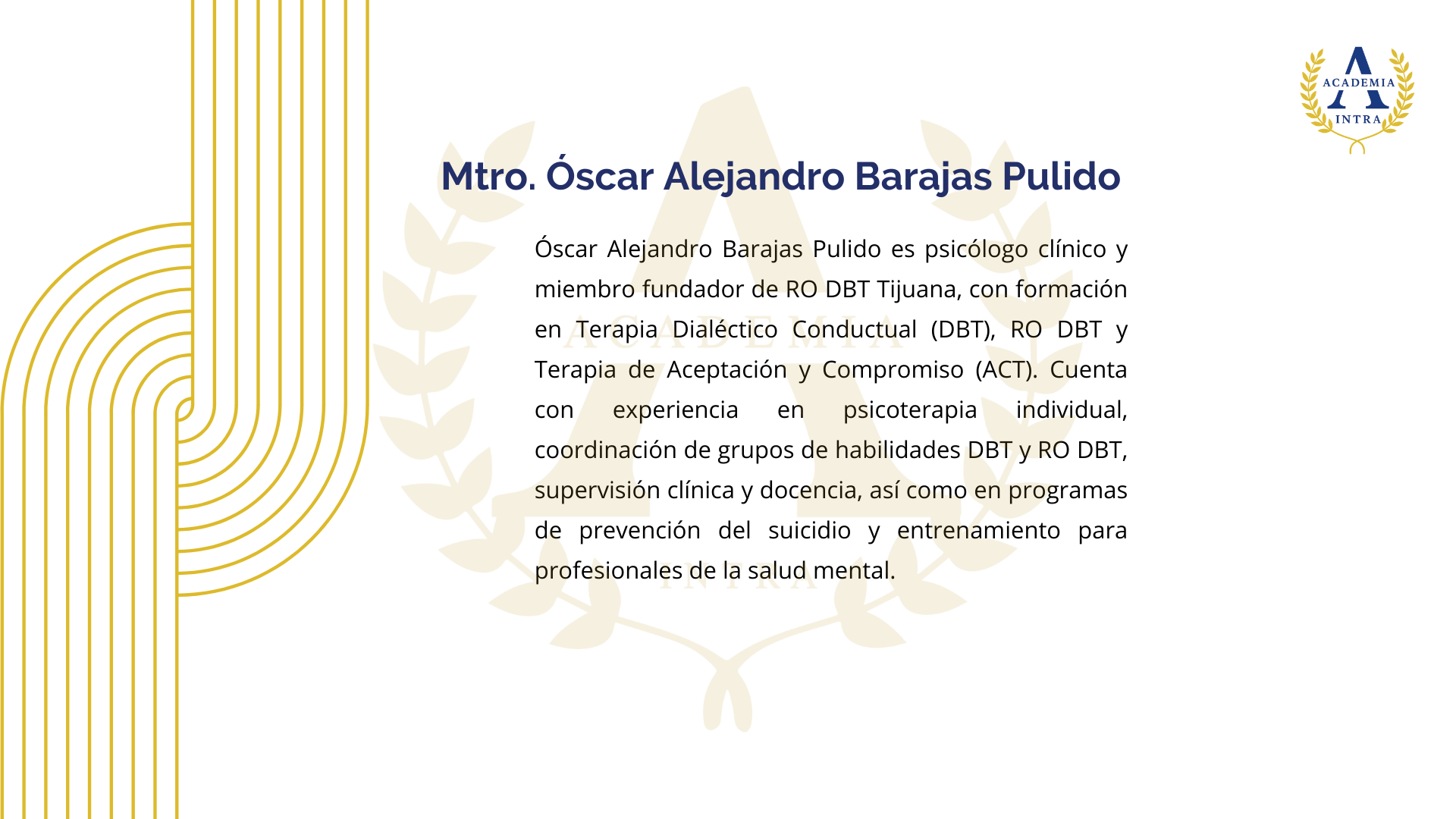 Mtro. Óscar Alejandro Barajas Pulido